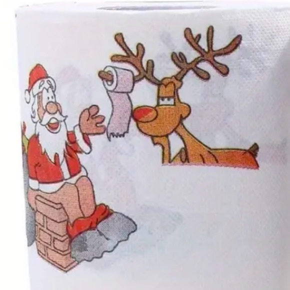 Santa Claus & Reindeer Gag Toilet Paper | Funny Christmas Novelty Gift - Picture 10 of 16